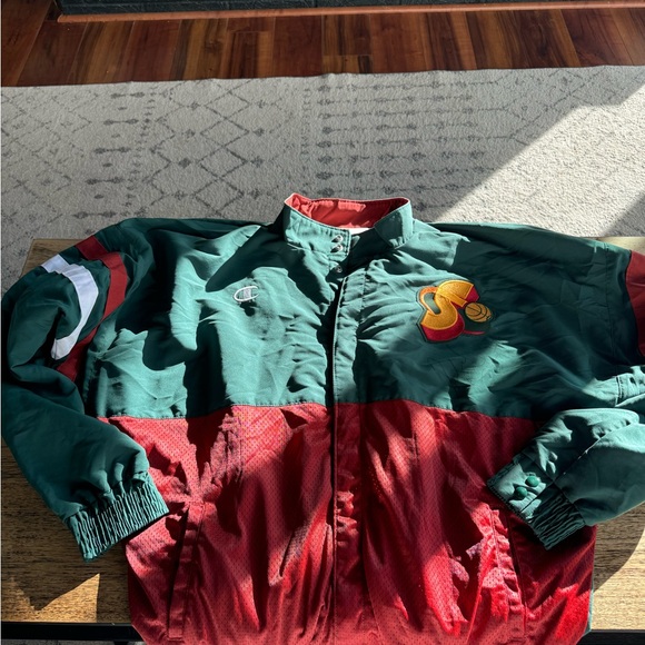 Signed Sonics Throwback Champion Button Up Jacket - Picture 1 of 6
